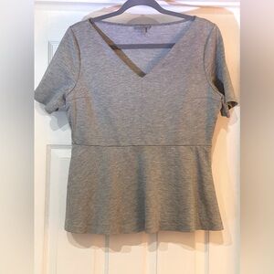 COS grey heather peplum shirt size M